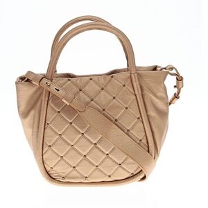NWT HOBO Quilted Leather Crossbody Satchel in Tan